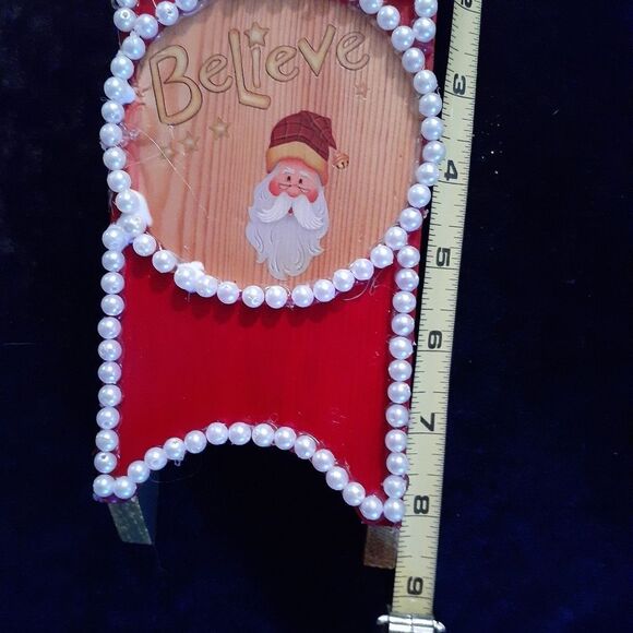 9" Embellished Handpainted Christmas Decor. - Picture 3 of 5